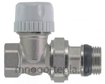 Вентиль для радиатора Zeissler RVD206.02 1/2" прямой под термоголовку, верхний, со стопорным кольцом - №1