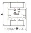 Обратный клапан 1 1/2" ГГ TIM JH-1014std с металлическим штоком укороченный - №3