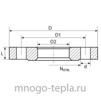 Бурт полипропиленовый 160 под PPRC с фланцем (Ду 150) стальным в комплекте, PN20 - №1