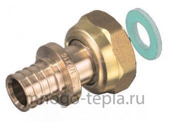 Концовка для коллектора под трубу PEX 1/2" НГ - 20 (2.8) TIM H-JS2002F аксиальная - №1