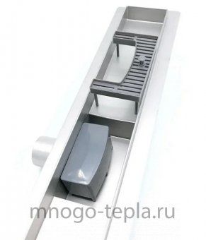 Трап для душа с горизонтальным выпуском TIM BAD417502, размер 750 x 70мм, защита от запаха (сухой + гидрозатвор), решетка с круглой ячейкой - №1