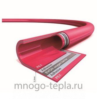 Труба из сшитого полиэтилена PE-Xb/EVOH диаметр 16 (2.2) TIM TPEX1622-500 Pink с кислородным барьером, бухта 500 метров, фиолетовая - №1