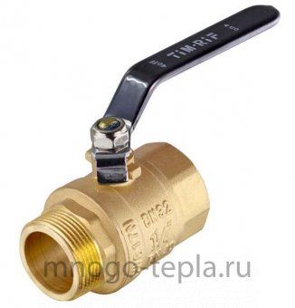 Кран шаровый 1/2" ГШ TIM (DE1201) латунный усиленный прямой  -  рычаг - №1