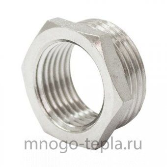 Футорка 1 1/2" x 3/4" никелированная латунная - №1