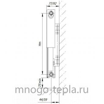 Стальной панельный радиатор AXIS 11 500x1600 Ventil - №1