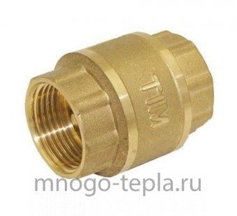 Обратный клапан 1 1/2" ГГ TIM JH-1014std с металлическим штоком укороченный - №1