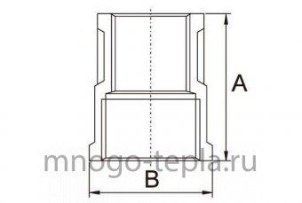 Муфта переходная хром 1/2 х 3/4 TIM - №1