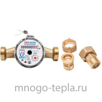 Счетчик воды универс. ЭКО НОМ СВ-20 (130мм, с КМЧ и обрат. клапан.) - №1