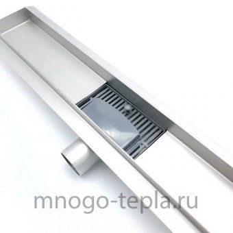 Трап для душа с горизонтальным выпуском TIM BAD418502, размер 850 x 70мм, защита от запаха (сухой + гидрозатвор), решетка с круглой ячейкой - №1