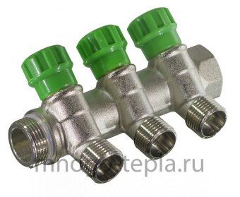 Коллектор регулирующий TIM MR135N-3/4-3 (3/4" х 1/2") - 3 отвода, под конус - №1