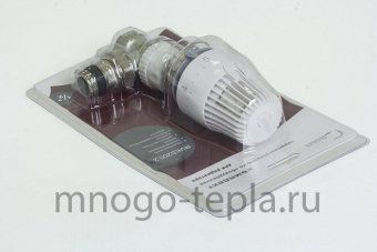 Комплект термостатический 3/4" угловой для радиатора Zeissler RVKS205.03 (клапан термостатический, термоголовка), быстрый монтаж - №1